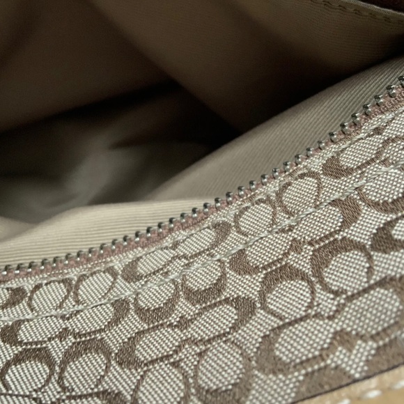 Coach Tan Monogram And Suede Leather Handbag No. J0732-F10945 - Picture 7 of 12